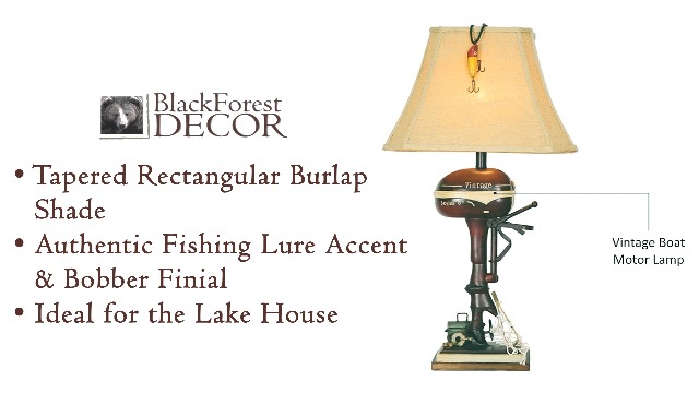 Black Forest Decor ヴィンテージ　ボートモーターランプ　ライト Black Forest Décor - Vintage Motor Boat Lamp - Nautical Lamp