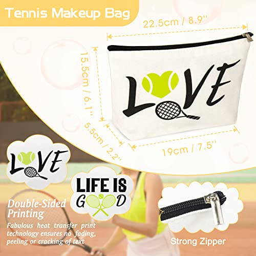 Bedsifv Tennis Gifts, 24Pcs Tennis Player Gifts For Girls, 4 Tennis Makeup Bags 16 Hair Ties 4 Wish Bracelets, Personalized Tennis Stuff For Tennis Player Tennis Lover Tennis Coaches #TOP1