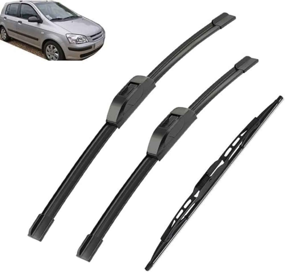 Nysldsco Normal Premium Exact Fit Windscreen Wiper Blades For Hyundai Getz 2002-2009 22In+14In+14In Durable Natural Rubber Easy Fit For A Quiet And Streak Free Wipe