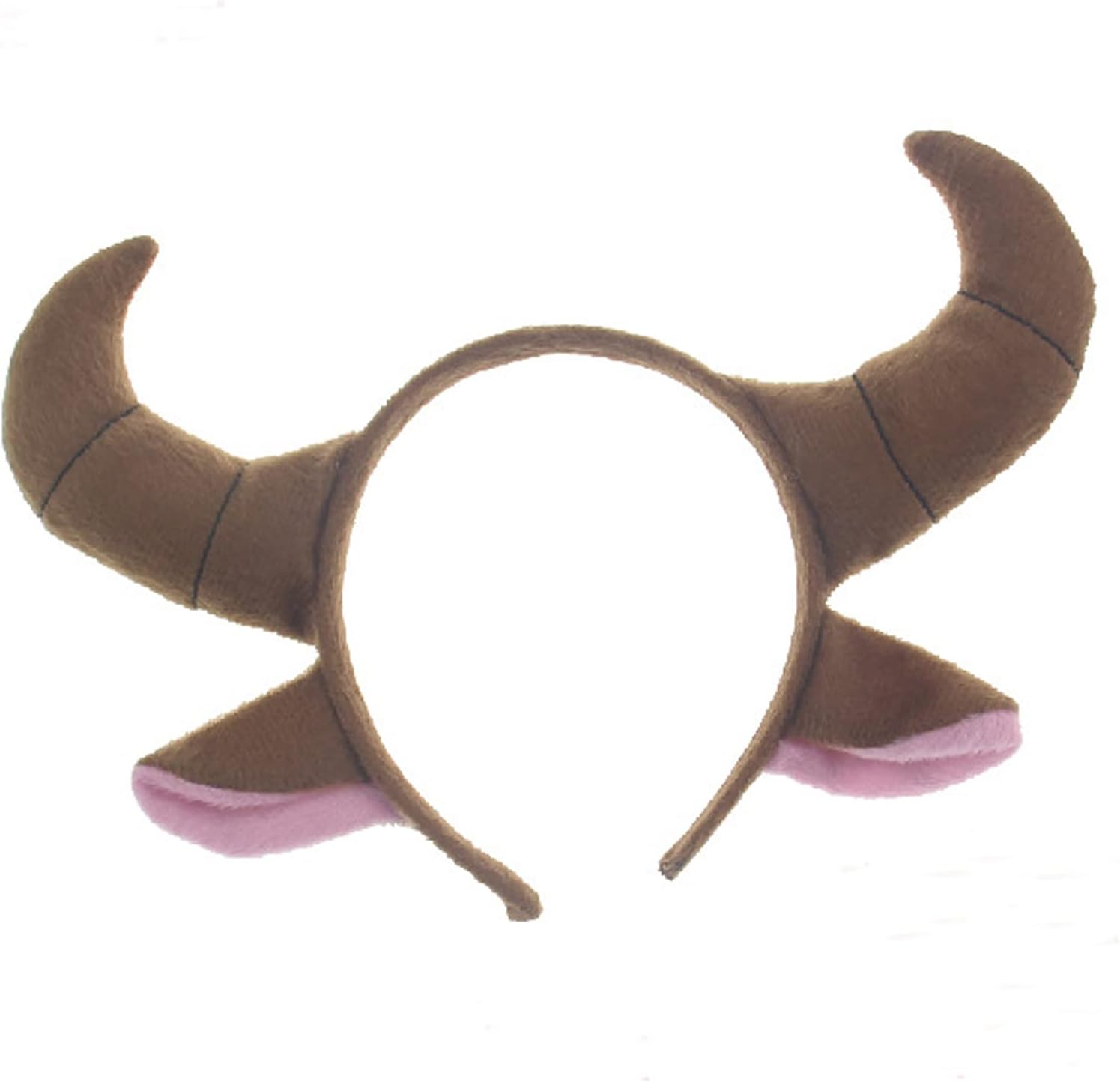 BinaryABC Halloween Cosplay Bull Horns Costume Set,Ox Horn Headband Bow Tie Set,Halloween Party Props - Image 2