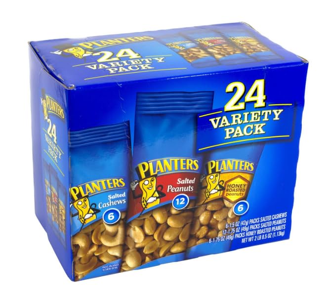 Variety Pack Cashews & Peanuts, 24 pk.