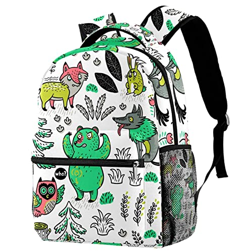 Sac à dos de voyage avec porte-bouteille motif renard cadeau enfant
