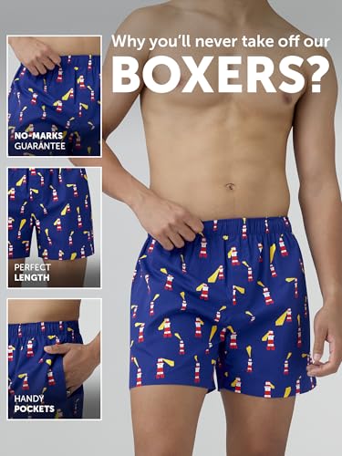 Image of XYXX Men's Remix Regular Fit Cotton Printed Boxer with Dual Pocket & No Marks Waistband (Pack of 2)