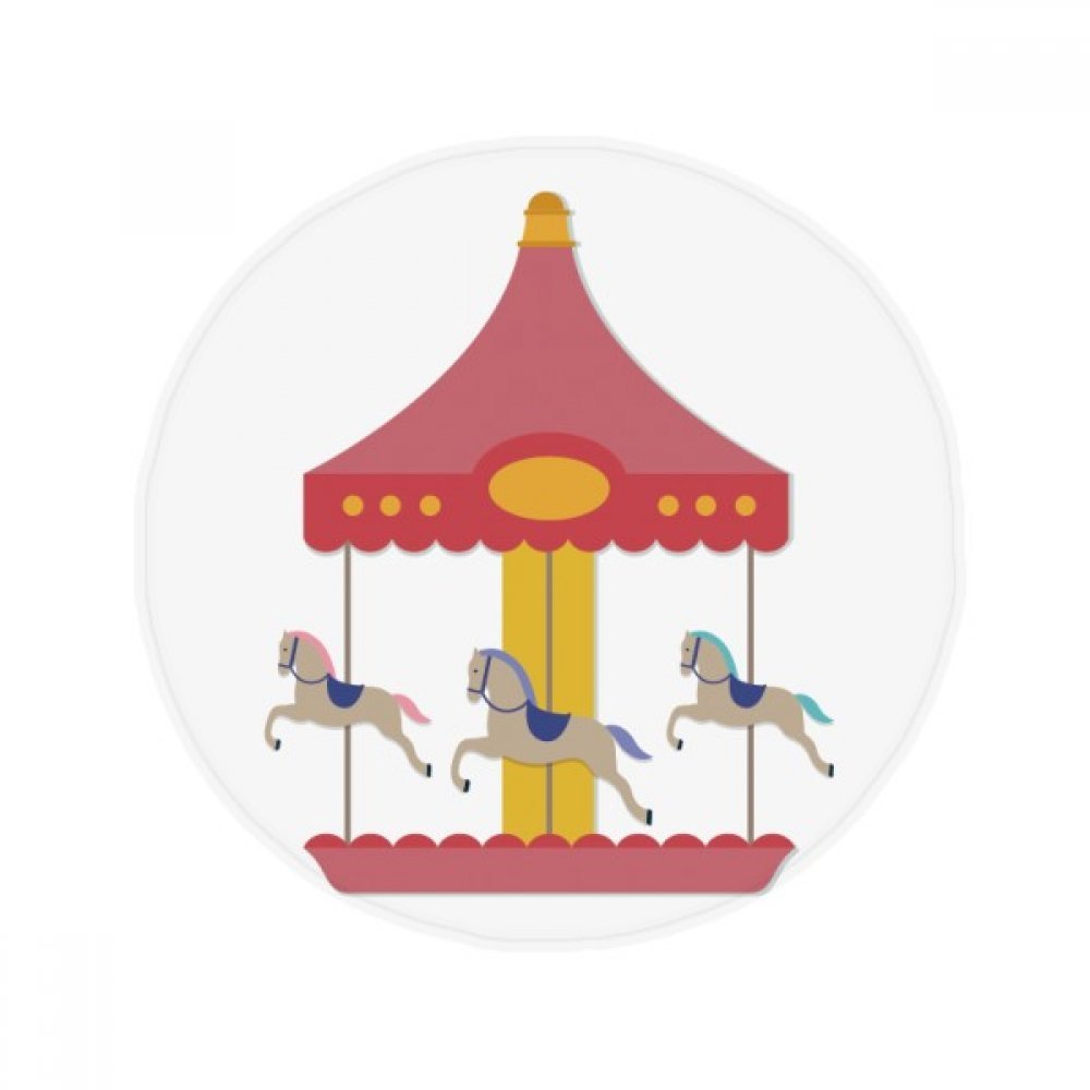 Tapis de sol rond carrousel finition soignée de 80cm pour décoration d'intérieur