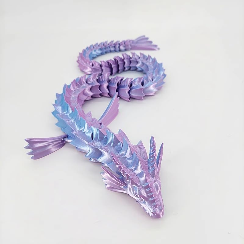 3D Printed Articulated Dragon Fidget Majestic Sea Dragon 3D Printed Toys and Figurines