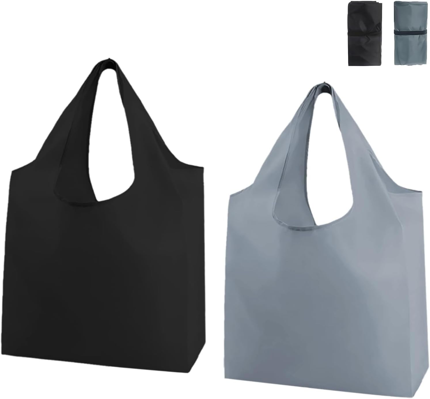 2 Pack Reusable Shopping Bags - Foldable Grocery Shopping Tote Bag for Daily Shopping Groceries Travel Storage, Waterproof Shopping Bags Washable Lightweight Bag for Daily Outdoor Women Men,