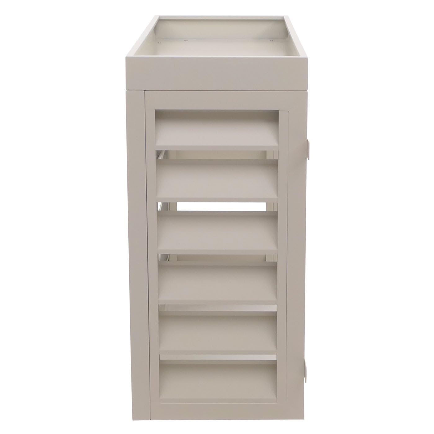 Copertura per climatizzatore/Pompa di Calore HWC-O43, Protezione per fioriere, Metallo 80x90x38cm - Grigio-Bianco