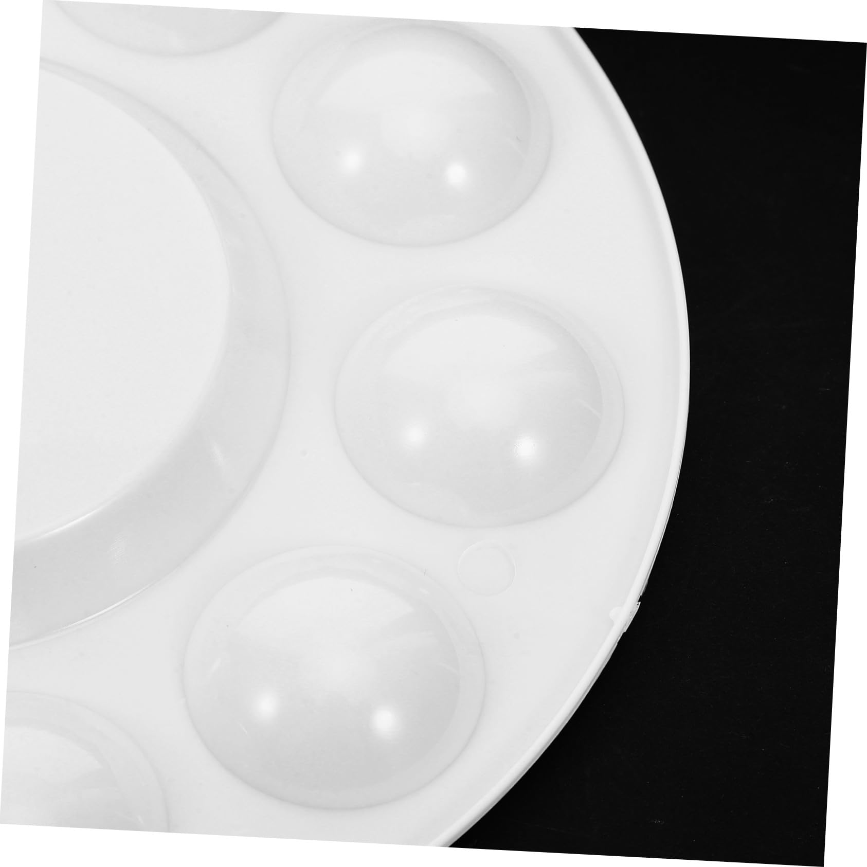 Palette Aquarelle Ronde en Plastique Blanc, Lot de 50 Pièces