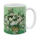 MUGBREW Classic Art Vase With Pink Roses By Vincent Van Gogh Ceramic Coffee Mug Tea Cup, 11 OZ