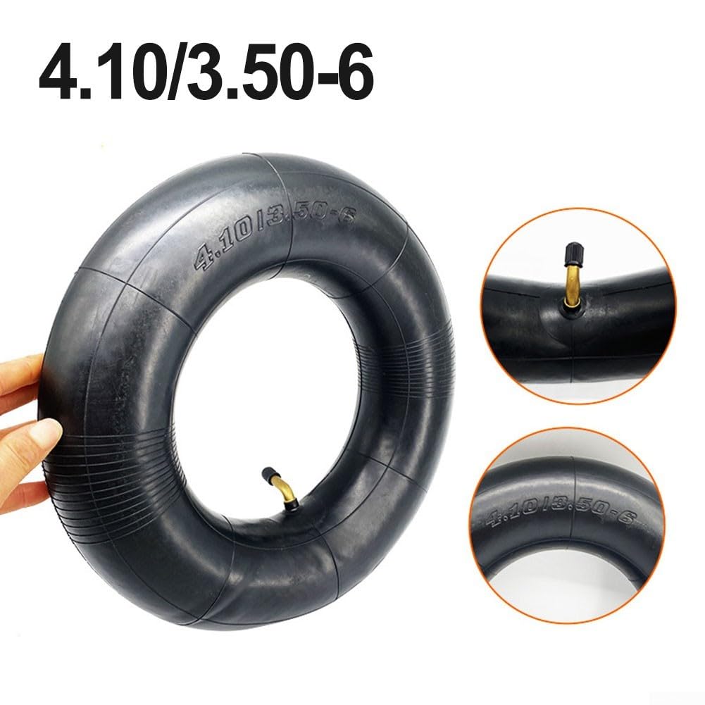 4.10/3.50-6 Juego de neumáticos y tubos para scooter eléctrico y triciclo, neumático exterior de goma resistente con tubo interior resistente a pinchazos, piezas de repuesto de rueda de 6 pulgadas