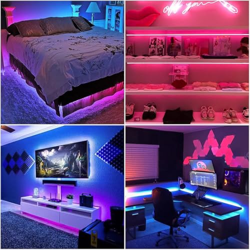Image of RGB LED Strip Lights 3 Meter with Remote Control | USB Powered Multi-Color LED Light Strip | Waterproof Mood Lights for TV, Bedroom, Gaming Setup, Home Decoration & Party Decor