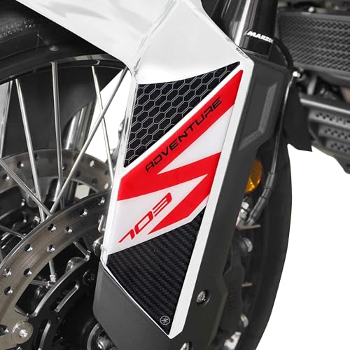 Autocollants 3D moto Zontes 703F 2025 protection garde-boue avant résine rouge