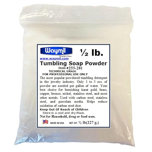 Waymil Tumbling Soap Powder 1/2 Lb Jewelry Tumblers Burnishing Gold Silver Brass, Etc