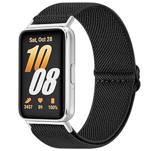 Tobfit Nylon Strap for Samsung Galaxy Fit 3 (Watch Not Included), Flexible Premium Elastomer Nylon Adjustable Watch Band for Galaxy Fit3 2024 SM-R390 Men & Women 16 513DTH1OK9L. SL500 . SS300
