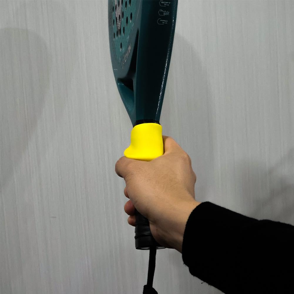 Copertura per manico per racchetta da tennis, antiscivolo, in silicone, con guida per la posizione della mano, riduce l'affaticamento del polso e del gomito, adatto per tennis, paddle, pickleball