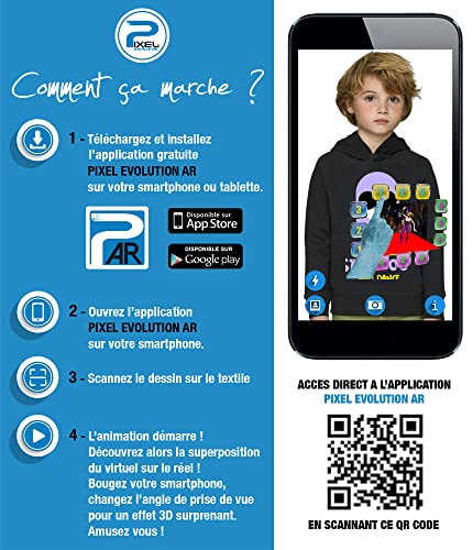 Sweat 3D réalité augmentée enfant pour briller au cours de danse - 3