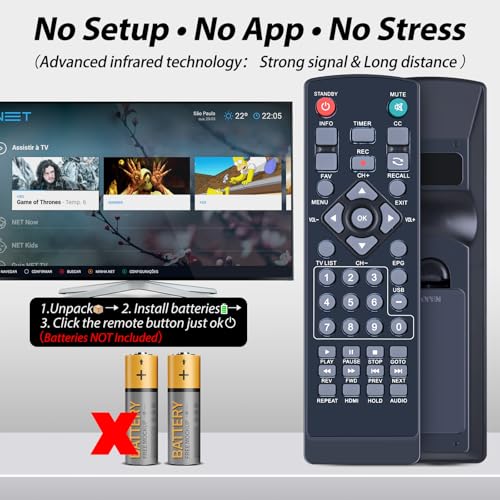 Télécommande compatible Mediasonic HomeWorx HW130STB pour réparer votre décodeur en panne