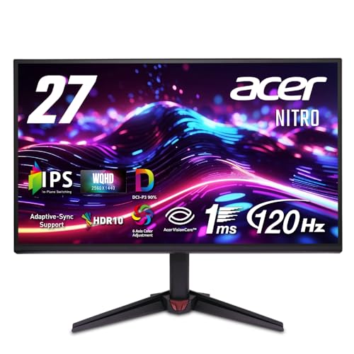 Amazon.co.jp: Acer 27インチ WQHD IPS 非光沢 120Hz 1ms(VRB