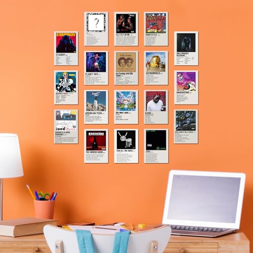 Image of Hip-Hop Song Posters Pack of 18 (14.8 x 10.5 cm) 300 GSM | Minimalist Poster Set | Room Decor | Pinterest Wall Posters | Aesthetic Collage Kit | Wall Prints