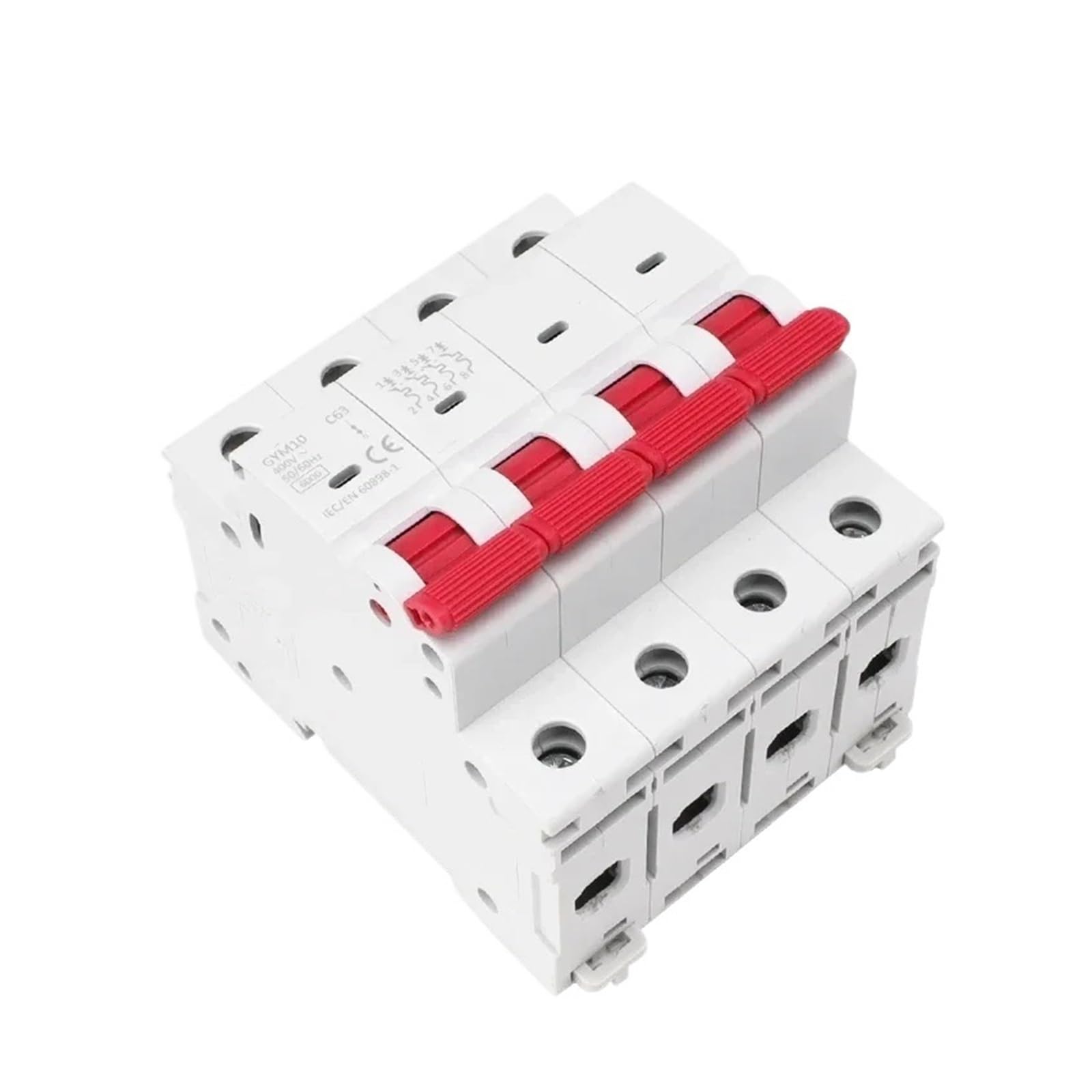 LEOTNNDQ GYM10 4Pole 6A 10A 16A 20A 25A 32A 40A 50A 63A 220V/400V Mini Circuit Breaker C Type 6KA(40A)