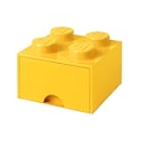 Room Copenhagen, LEGO Brick Drawer - Stackable Storage and Décor - Brick 4, Bright Yellow