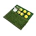 Gientan Hitting Mat Dual Grass Mini Golf Training Practice Pad Launch Zone Hitting Turf Mat