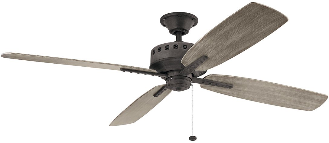 Kichler Lighting 310165WZC 65" Ceiling Fan from The EADS Collection, 65 Inch, Weathered Zinc