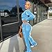 Womens 2 Piece Velour Hoodie Jogger Tracksuit Two Piece Outfits for Women, Long Sleeve Full-Zip Up Velvet Crop Tops Jacket Flared Pants Fall Lounge Matching Sets Sportswear Jogging Sweatsuit Pockets