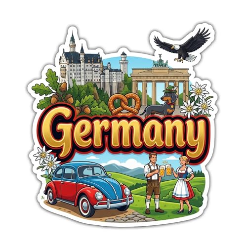 Image of Fridge Magnet - Premium Engineered Wood Souvenir, Laser-Cut Decorative Magnet for Home, Office & Travel Gifts - Germany