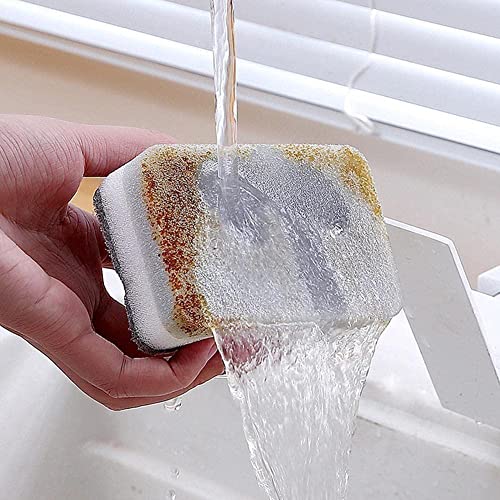5Pcs Double-Sided Sponge Cleaning Brush Wipe Household Scouring Pad Cleaning Sponge Reusable Towel Dish Dishwashing #TOP5