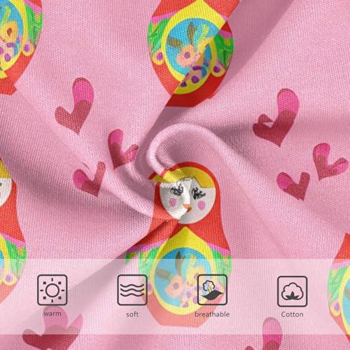 Colorful Russian Nesting Dolls A Pink Hearts Toddler Girls's Underwear 2T 202c12513