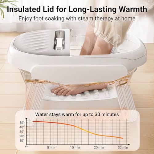 Bañera plegable para pies con cepillo y tapa aislante miniatura 5