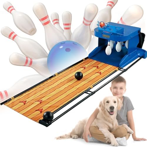 Indoor Electronic Bowling Alley Game - Portable Sports Console for Kids & Adults, LED Scoreboard, Automatic Ball Reset, Realistic Sound Effects & Lights (3.5m)