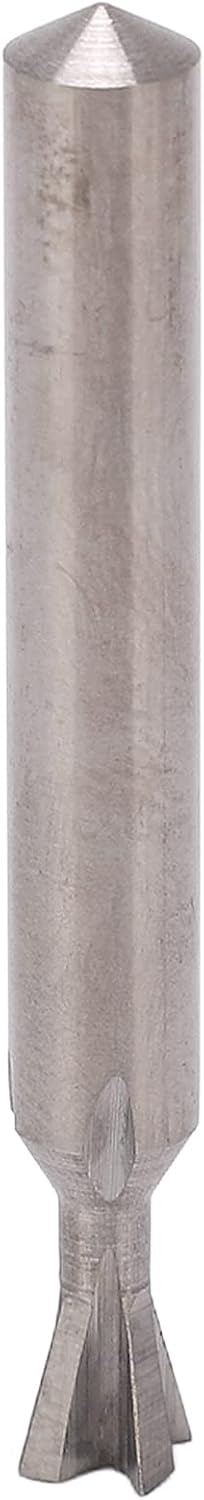 Dovetail Milling Cutter, 4 Flutes 50mm Length Dovetail Joint Router Bits Carbide Woodworking Cutter (75°)