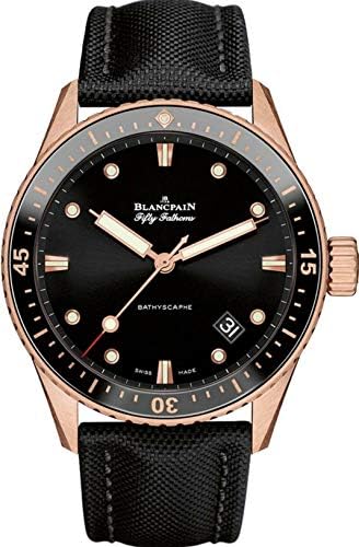 Blancpain Rose Gold &amp; Ceramic Fifty Fathoms Bathyscaphe Automatic 43mm Mens Watch