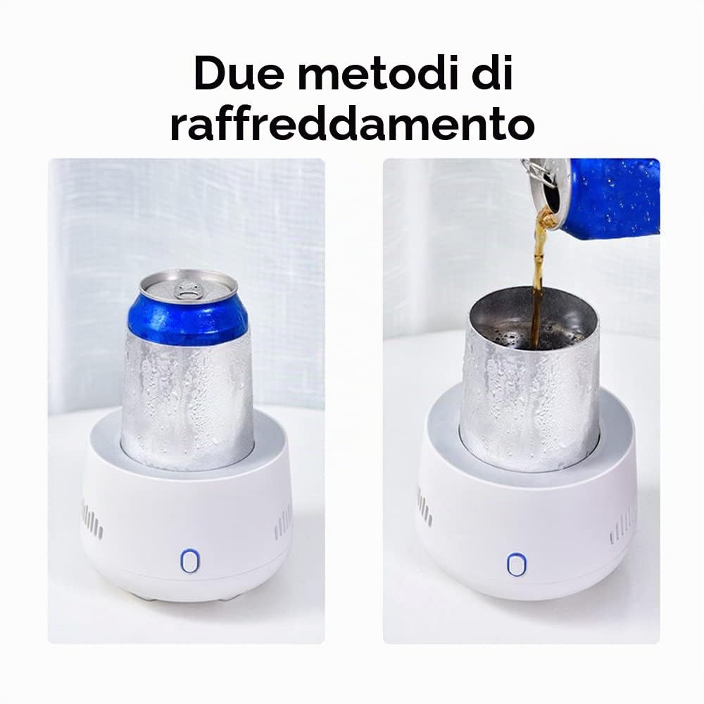 Mini tazza di raffreddamento portatile per auto, 12 V/24 V, ricarica USB, adatta per la maggior parte delle auto
