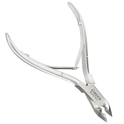 Professional Cuticle Trimmer Nail Cuticle Cutter Stainless Steel Cuticle Nippers with Sharp Blades of Cuticle Remover Clippers Manicure Tools Double Spring for Nail Care Pedicure Nail Tools (Silver)