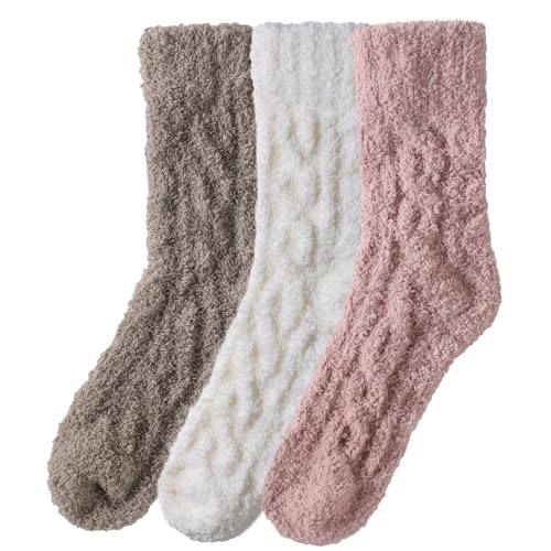 Premillow Womens Fuzzy Socks Winter Fluffy Socks Cozy Warm Slipper Sock Home Sleeping Sock for Women