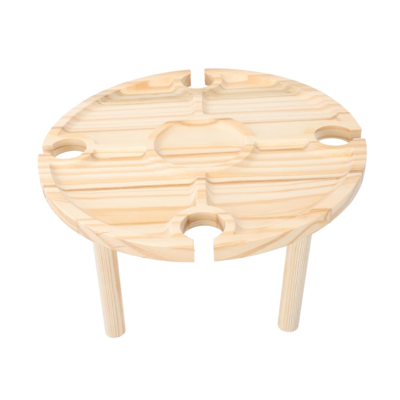Table de pique-nique pliante en bois et plateau de service de fruits pour l'extérieur