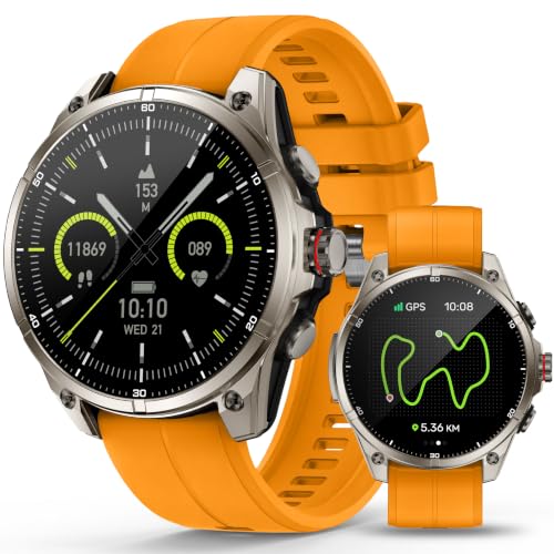 Image of SOUYIE Smartwatch for Men GPS Fitness Tracker Bluetooth Call 15-Day Battery