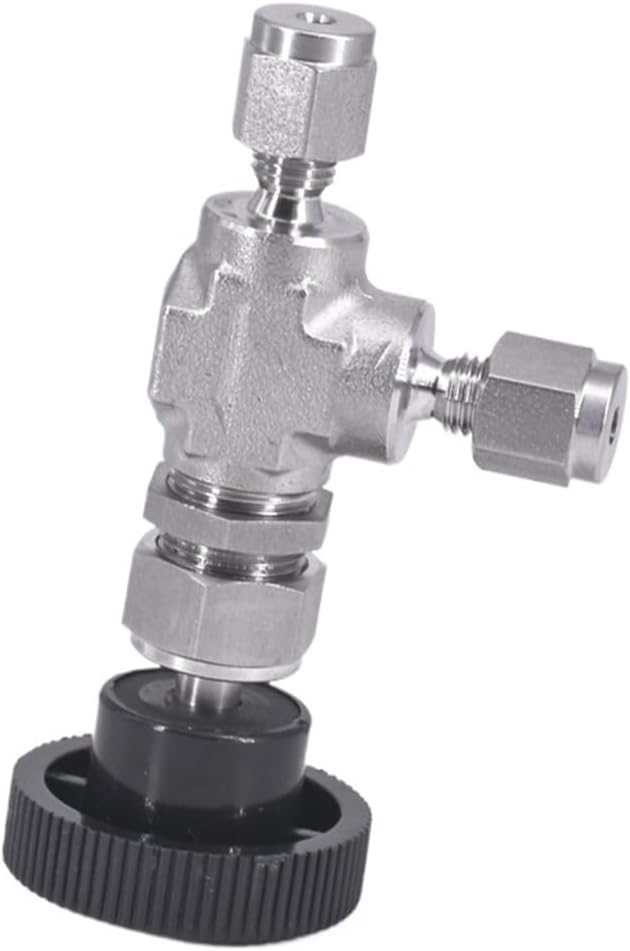 6mm 1/8" 1/4" OD Tube Compression Angle Needle Valve Elbow Forged 316 Stainless(8mm)