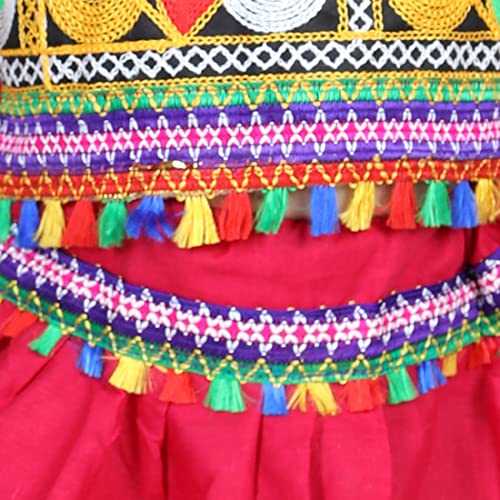 Bandhani halter neck chaniya choli - Pink3