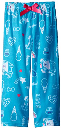 Komar Kids Girls' Big Microfleece Pant, Turquoise, X-Small
