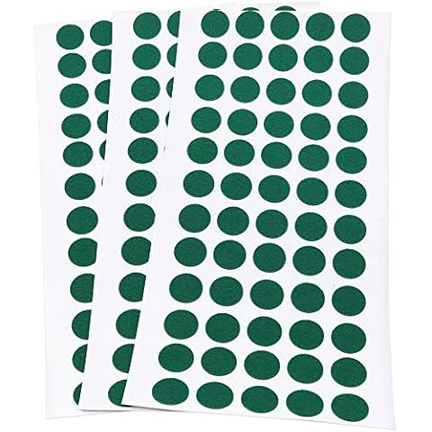 Adsamm® / 180 x ultrathin self-adhesive felt pads / green / Ø 0.55'' / round / extra fine 0.059''/1.5 mm thick stick-on furniture felt glides / furniture protective pads Adsamm® Quality Cover