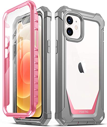 Coque iPhone 12 Mini antichoc intégrale avec protection d'écran rose