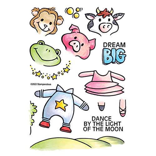 Spellbinders Stampendous FransFormer™ Moon Dance Clear Stamps, Grey - Image 3