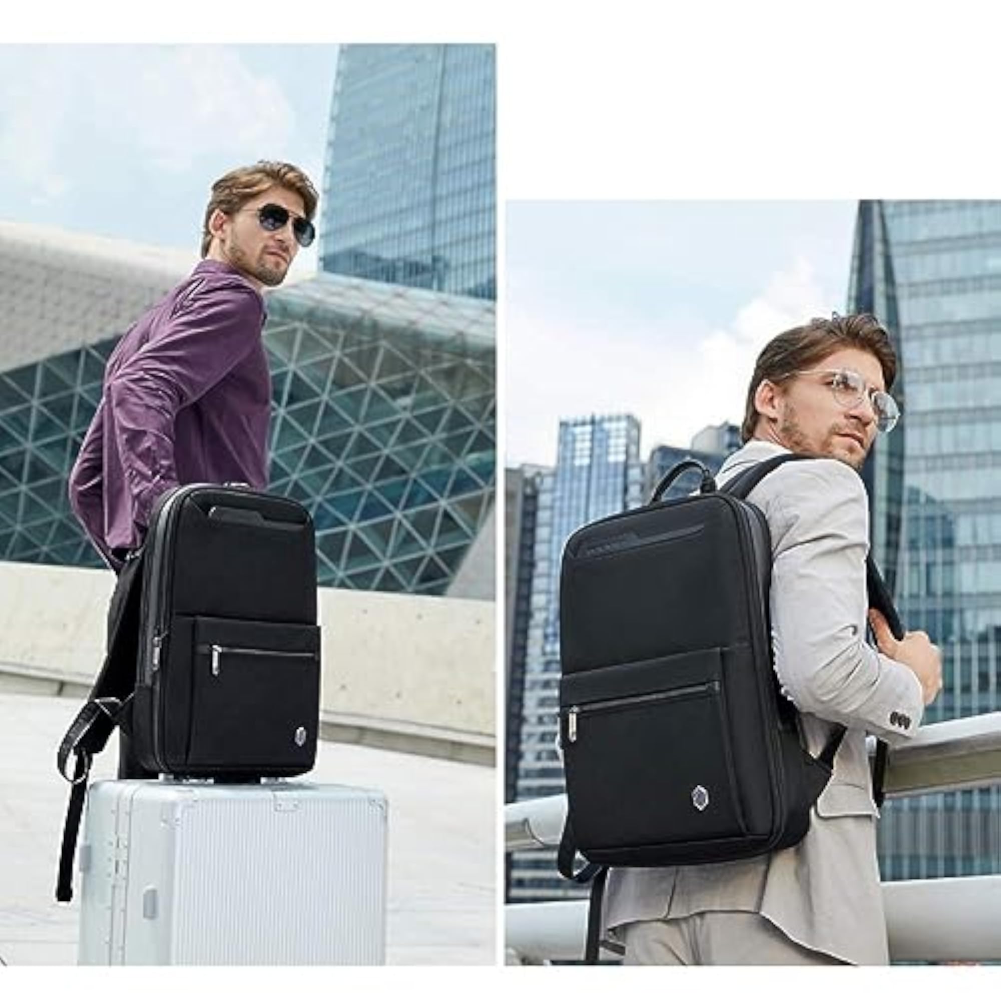 Men's Waterproof Business Laptop Backpack, Expandable