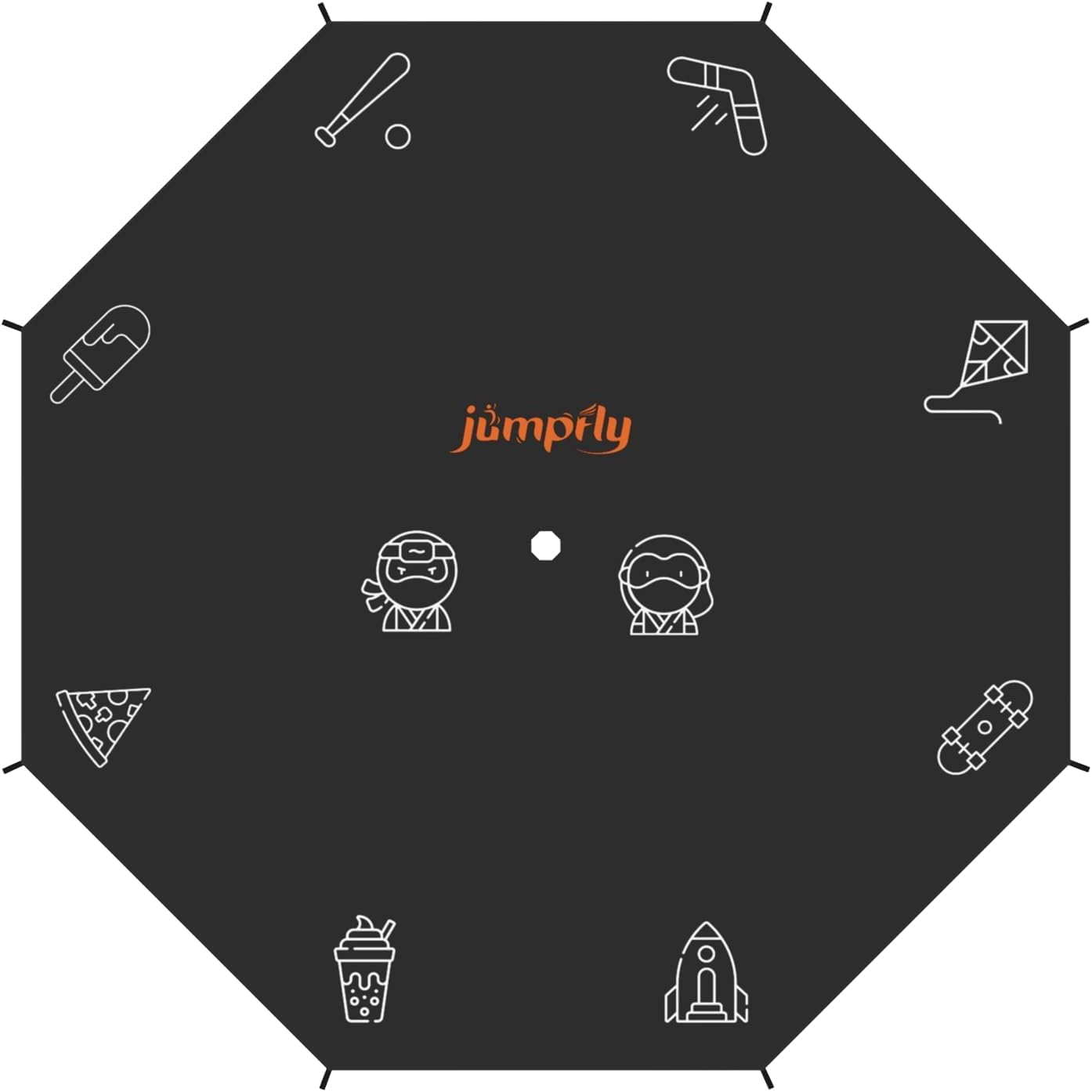 jumpfly Trampoline Shade Cover, Trampolines Cover for 10/14FT Straight Pole Round Trampolines Sun Protection, Easy to Install,Trampoline Accessories for Backyard Playground