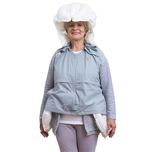 LSBHPPD Anti-fall Airbag Vest For Elderly Wearable airbag Jackets For Elderly Smart airbag Vest for Seniors Anti Fall With APP To View Exercise Data,Airbag Triggers In 0.08 Seconds FemaleBlue-XXL