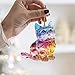 Colorful Desktop Standing Decoration Acrylic Desktop Decoration Sign Acrylic Decorative Sign Cat Colorful 2D Flat Print Miniature Cat Decorative Desktop Dec Glass Bead Garland with Tassels (B, A)
